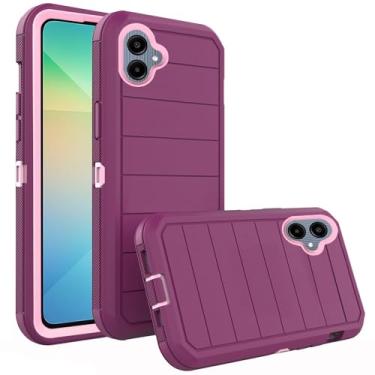 Imagem de Asuwish Capa de telefone para Samsung Galaxy A06, capa de celular híbrida à prova de choque de grau militar, acessórios para celular de proteção rígida resistente de corpo inteiro Ao6 A 06 mulheres