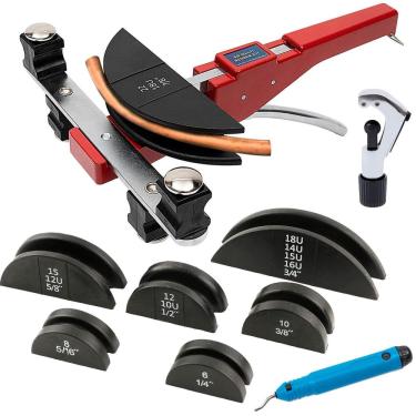 Imagem de Curvador Dobrador De Tubos Canos De Cobre 90 Graus 1/4 A 7/8