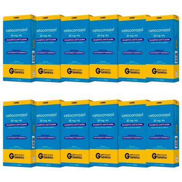 Imagem de Kit c/ 12 Shampoo Anticaspa Cetoconazol 100ml