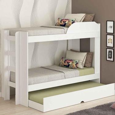 Imagem de Treliche Solteiro 100% Mdf Bia Cimol Branco Branco