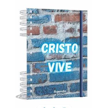 Imagem de Agenda Gospel Cristã 2024 - Cristo Vive - A5 2024 - Um Versículo em To