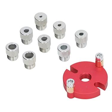 Imagem de Kit de Gabarito de Cavilha Autocentrante, Localizador de Perfurador de Furo de Liga de Alumínio, Guia de Broca de Posicionamento Preciso Com 8 Buchas de Broca