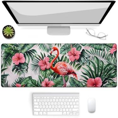 Imagem de VANZEV Tapete de mouse para jogos de flamingo tropical, tapete de mouse, tapete de mesa, base de borracha antiderrapante para computadores, laptop, escritório, escola, acessórios de casa, presentes de