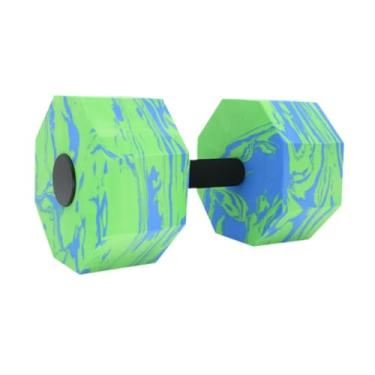 Imagem de Dynwave Peso da água para exercícios de piscina para natação, exercícios, exercícios equipamentos, EVA espuma de água halteres aeróbicos de água para homens, Azul Verde