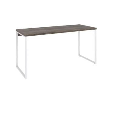 Imagem de Mesa Kuadra Office 150X60X75cm Carvalho Dark/Est.Branca