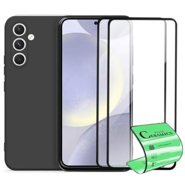 Imagem de Kit Capa Capinha Aveludada e 2 Películas Cerâmica 9D Compatível Samsung Galaxy S24- SMART E CASE