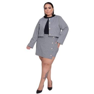 Imagem de Conjunto Blazer E Shorts Saia Plus Size 1 Geração GG Ao G3 - Reyn Stor
