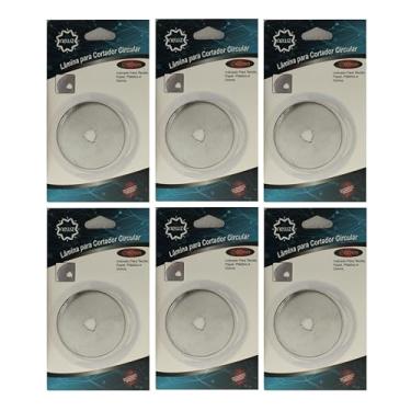 Imagem de Kit Com 6 Lâminas de Corte 60mm para Cortador Circular: Afiada e Durável NEWZ Alta Precisão Durabilidade para Tecido Papel EVA Artesanato Ferramenta Prática Garantindo Cortes Sempre Afiados