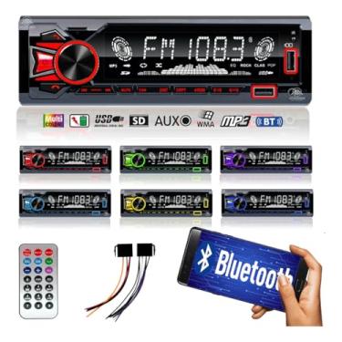 Imagem de MP3 Player Automotivo 1 Din LE-6303-B com Bluetooth, USB, SD, Rádio FM, Viva Voz, Equalizador, Controle Remoto e Iluminação Multicolor – Potente 260W