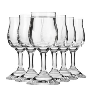 Imagem de Krosno Copos de licor de tequila para vodka | Conjunto de 6 taças | 23,7 ml | Coleção Gema | Ideal para casa, restaurante e festas | Lavável na lava-louças