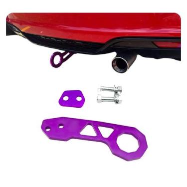 Imagem de Gancho Engate Reboque Tow Hook tuning Universal Roxo Sport - Estilo Br