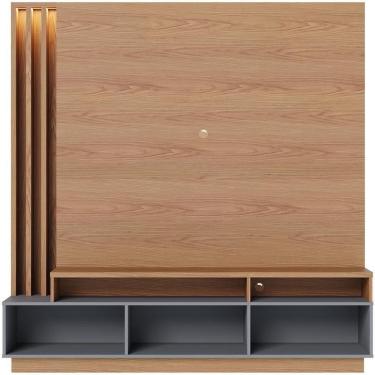 Imagem de Estante Painel Para Tv 65 Pol Com Led Alencar C04 Freijó Cinza Fosco - Lyam Decor