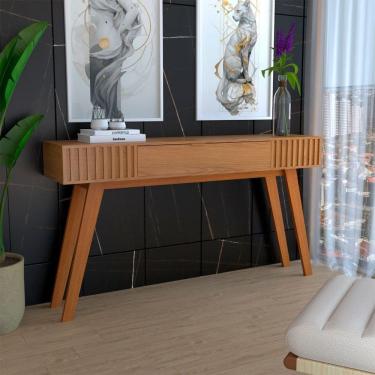 Imagem de Aparador Deluxe 1 Gaveta Ripado Freijó - Panorama Móveis