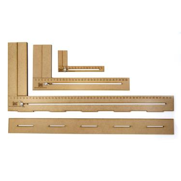 Imagem de Kit Régua para Cabelo De Boneca 15, 30 e 50 Cm