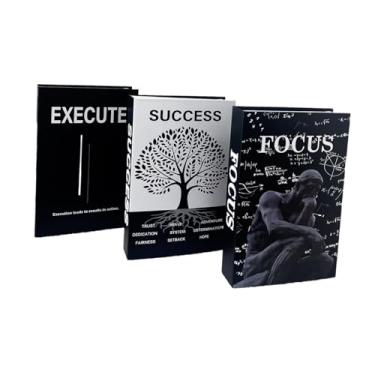 Imagem de Fenteer 3 peças de livros falsos para decoração, livros decorativos, livro de papelão rígido, decoração de livro de luxo, decoração faça você mesmo para casa,