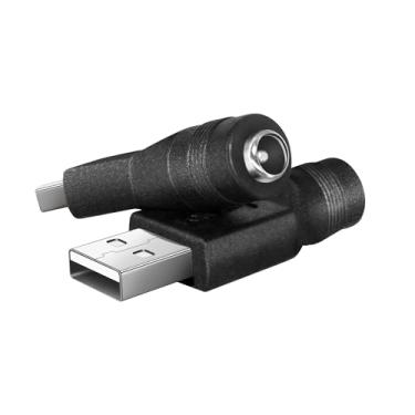 Imagem de Artilits Adaptador USB A macho para fêmea de 5,5 x 2,1 mm, adaptador CC Starlink 5,5 x 2,1 mm para conector tipo A suporta 5V 12V 20V feito para lâmpada de mesa LED, Starlink Mini, solar dobrável