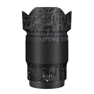 Imagem de Skin Lens Camera Skin Wrap Vinil Protetor Adesivo Acessórios de Fotografia para Nikon Z 35mm F1.8S (Circuit Titanium)