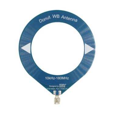 Imagem de AsrMyjcx Mini antena loop 10KHz-180MHz, resistente, de ondas curtas e médias, com suporte portátil de alto desempenho, substitui diretamente a antena donut, Azul