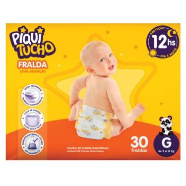 Imagem de Fralda Descartável Infantil Piquitucho Mega - Todos os Tamanhos, G