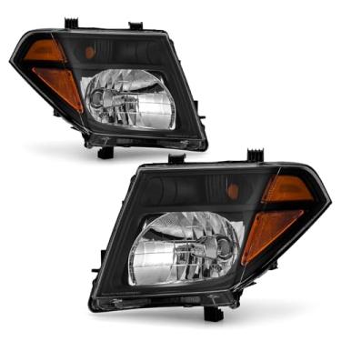 Imagem de ADCARLIGHTS Para montagem de faróis Nissan Frontier 2005-2008/2005-2007 Pathfinder Black Headlight lado do motorista e do passageiro