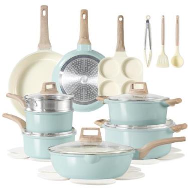 Imagem de Conjunto de utensílios de cozinha de indução antiaderente de cerâmica 