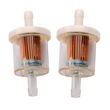 Imagem de Generic Pacote Com 2 Filtros De Combustível 691035 493629 Para Briggs Straton Universal 40 Micron 1/4" Em Linha 12 Hp 17,5 27 35 Hp, Substituição Kawasaki 49019-7001 7-07061, Acessórios Reposição Co
