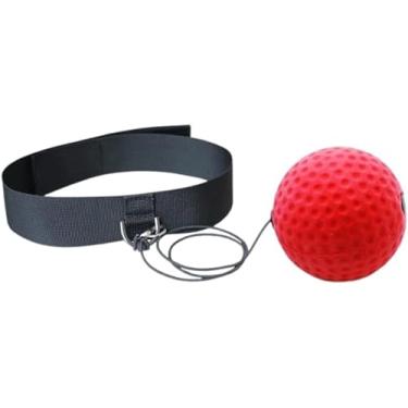 Imagem de Bola De Boxe Treinamento Para Reflexo Com Faixa De Cabeça. Para Melhorar sua Agilidade e Reflexos Durante uma Luta.