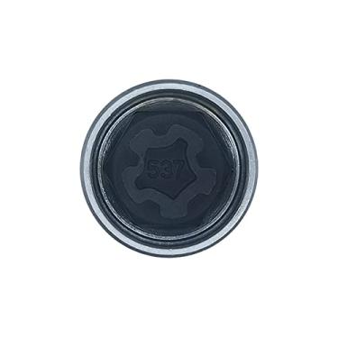 Imagem de Chave de remoção de parafuso de porca de trava de roda de aço cromado, soquete antifurto compatível com veículos Vw Audi Volkswagen (537)