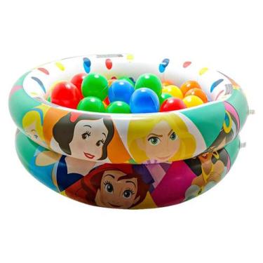 Imagem de Piscina De Bolinhas Menina Infantil Inflável + 50 Bolinhas - Etitoys