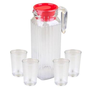 Imagem de Conjunto Jarra de Vidro com 4 Copos Fresh Cazza