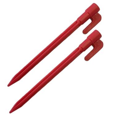 Imagem de Kit 6 Estacas PEQUENA 14,5CM P/Barraca Quadra Areia Camping Gramado Gazebo Beach Tenis Guarda-sol