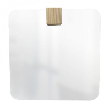 Imagem de Espelho Decorativo Quadrado Com Aplique Quadrado Pinus Incolor