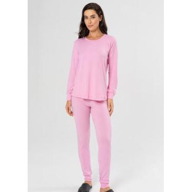 Imagem de Pijama de Suede Liso - Gimara, M, Rosa bb