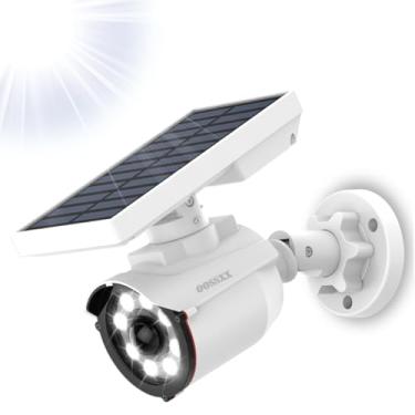 Imagem de OOSSXX (Luz De Movimento Solar Sem Fio) Câmera Falsa Fio Alimentada Por Sensor Para Ambientes Externos Holofotes Mais Brilhantes Iluminação Ponto Holofote Segurança Residencial Luzes Led Detector At