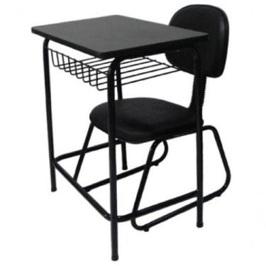 Imagem de Mesa Escolar Com Cadeira De Escritório Mesa Escolar Preto - OUTRAS MAR