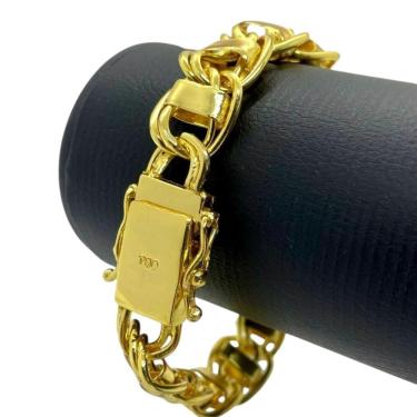 Imagem de Pulseira Dubai 15Mm Banhado A Ouro 18K Luxo 750