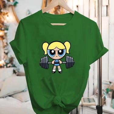 Imagem de Camisetas Meninas Super Poderosas Manga Curta Blusão - Eletron Fashion