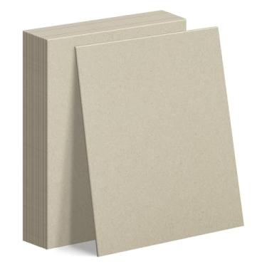 Imagem de AUEAR Pacote Com 20 Folhas De Aglomerado 8,5 X 11, Papelão Grosso 50 Pontos, Para Scrapbooking, Encadernação Livros, Projetos Artesanato (Cinza)