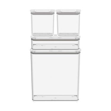 Imagem de Conjunto 4 Potes Herméticos Coza Modo Cor Cristal
