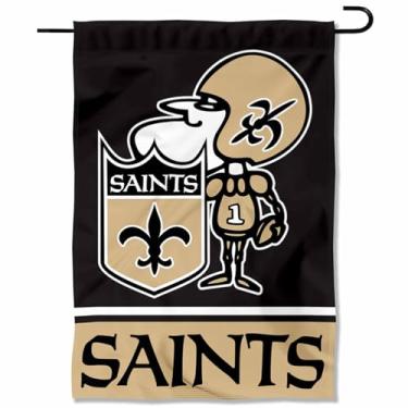 Imagem de WinCraft New Orleans Saints Sir Saint Bandeira de jardim decorativa