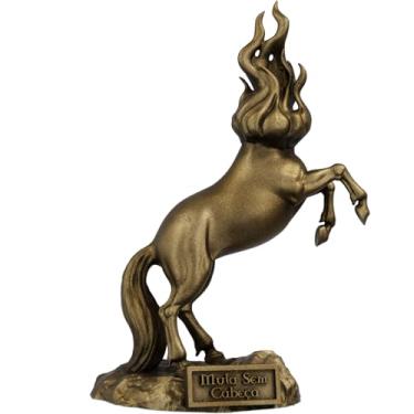 Imagem de Estátua Mula Sem Cabeça Imagem Folclore Brasileiro (Cor Ouro Velho)