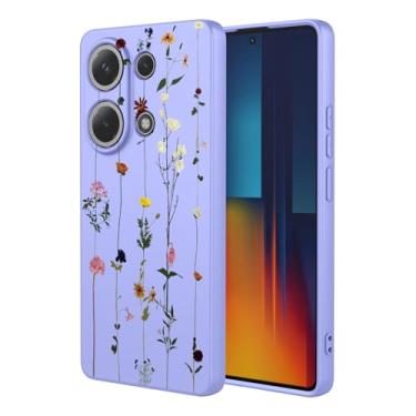 Imagem de KOARWVC Capa de telefone para Redmi Note 13 Pro 4G, capa para Xiaomi Poco M6 Pro 4G, design bonito com estampa de flor, fina, protetora, macia, amortecedora, capa de telefone para Xiaomi Redmi Note 13