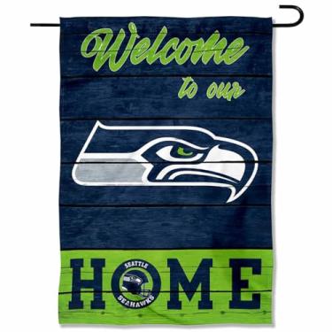Imagem de WinCraft Bandeira de jardim decorativa Seattle Seahawks Welcome Home Double sided Banner