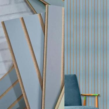 Imagem de Placa Ripadas MDF Autocolante 45cm por 11cm fácil instalação - Genêric