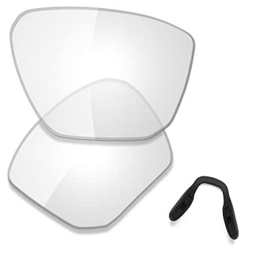 Imagem de SAUCER Lentes de reposição premium e protetores de nariz para óculos de sol Oakley Targetline OO9397 High Defense - HD Clear