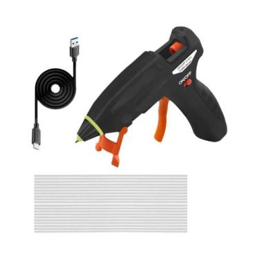 Imagem de Pistola De Cola Quente Recarregável Usb Sem Fio, Dc3.7v, 7x200mm, Bast