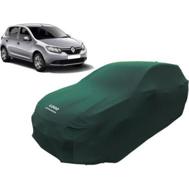 Imagem de Capa Automotiva Renault Sandero De Tecido Helanca Cor Verde - Mz, Verd