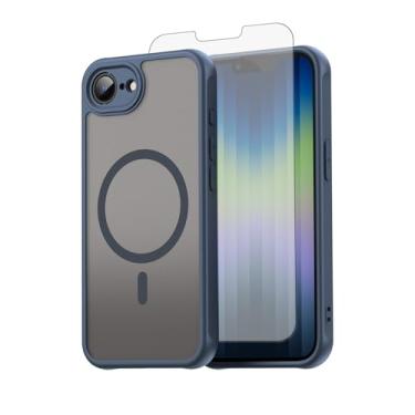 Imagem de Asuwish Capa de telefone para iPhone 16e/SE 2025/SE 4, compatível com Magsafe Magnetic, translúcido fosco traseiro, capa protetora à prova de quedas i Phone16e i16e 16 e SE4 4ª geração 16eCase
