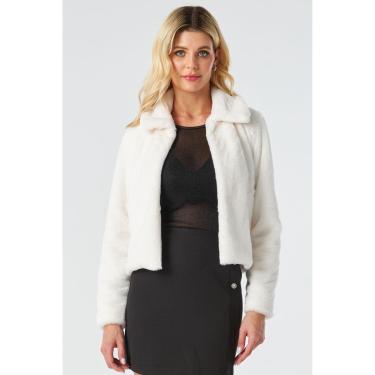 Imagem de Casaco Curto PKS Pêlo Off White-GG-Feminino