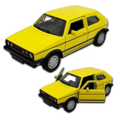 Imagem de Miniatura carrinho de ferro Golf 1 GTI 1976, Em metal, Com Fricção, 11 CM de comprimento (Amarelo)